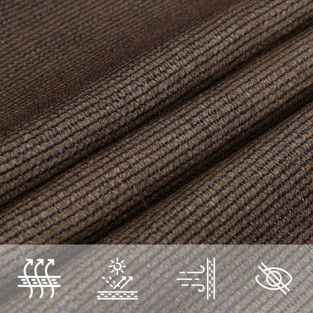 Sun sail, brown, 5x6m, HDPE, 160g/m²