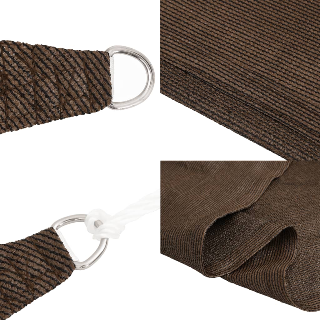 Sun shade sail, brown, 5x8m, HDPE, 160g/m²