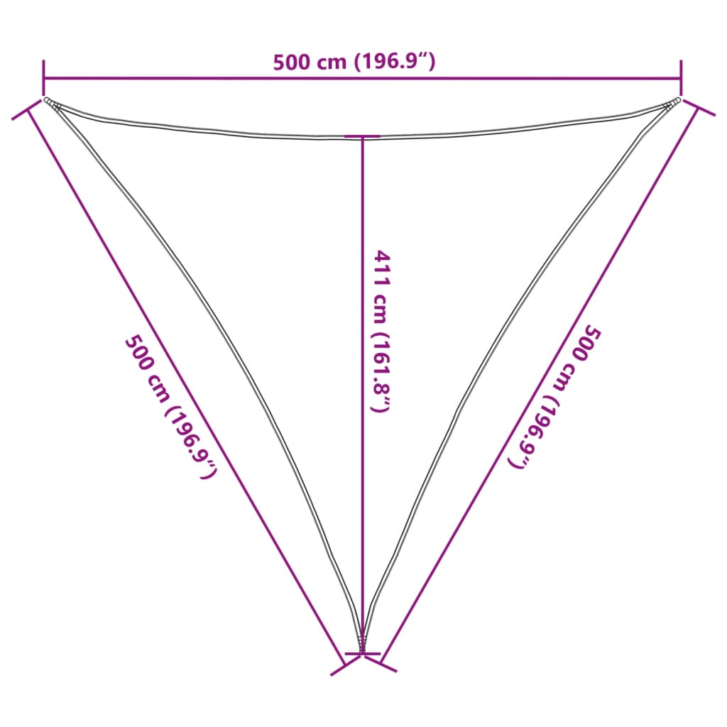 Uždanga nuo saulės, rudos spalvos, 5x5x5m, HDPE, 160g/m²