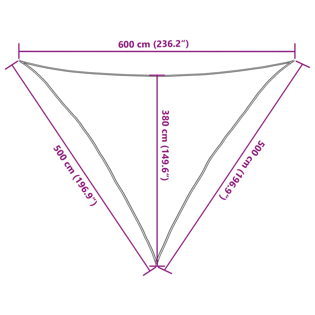 Uždanga nuo saulės, rudos spalvos, 5x5x6m, HDPE, 160g/m²