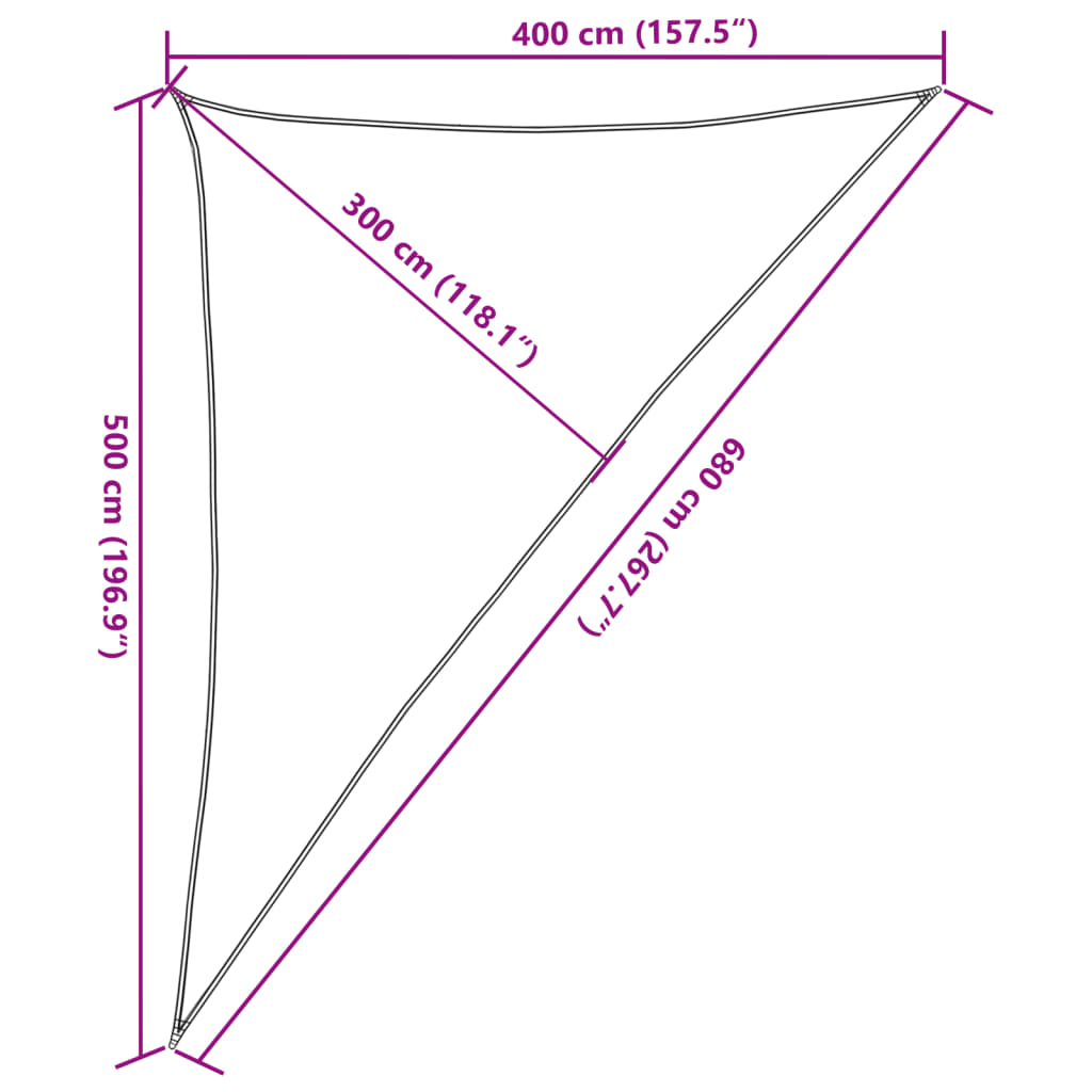 Saules aizsargs, brūns, 4x5x6,8m, HDPE, 160g/m²