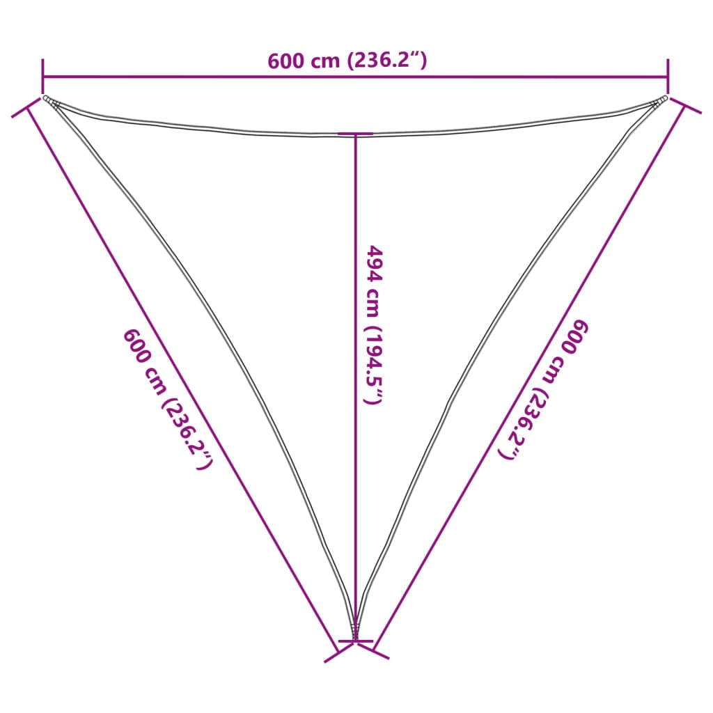 Saules buras, brūns, 6x6x6m, HDPE, 160g/m²