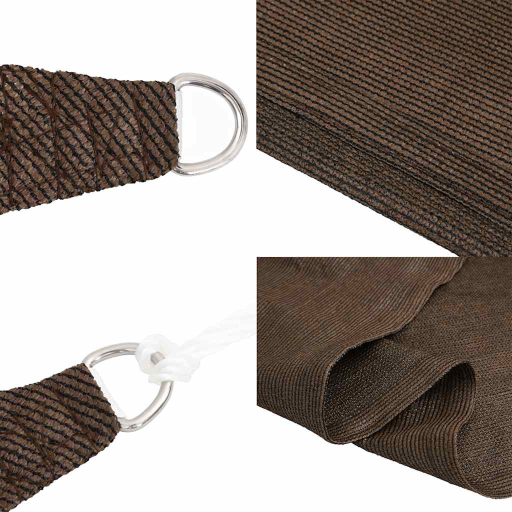 Saulės skėtis, burė, 160 g/m², trapecijos formos, ruda, 4/5x4 m, HDPE