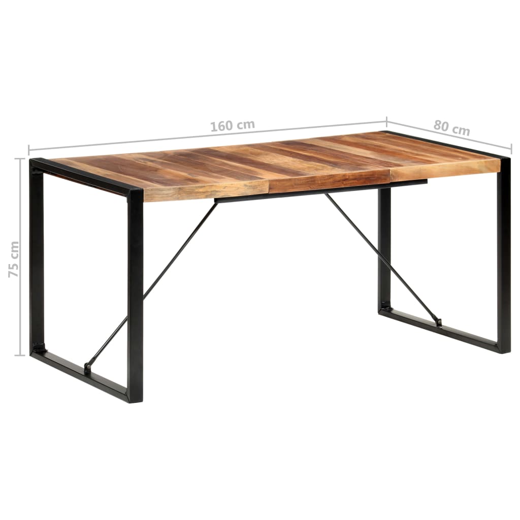Valgomojo stalas, 160x80x75cm, medienos masyvas