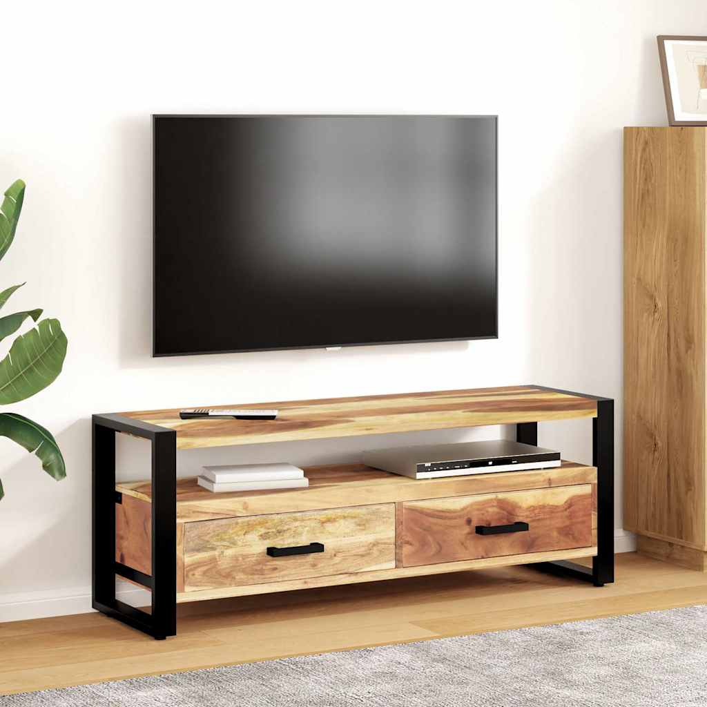 Televizoriaus staliukas, 120x35x45cm, mediena su medaus apdaila