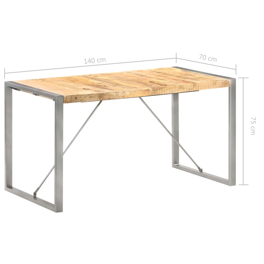 Valgomojo stalas, 140x70x75cm, mango medienos masyvas