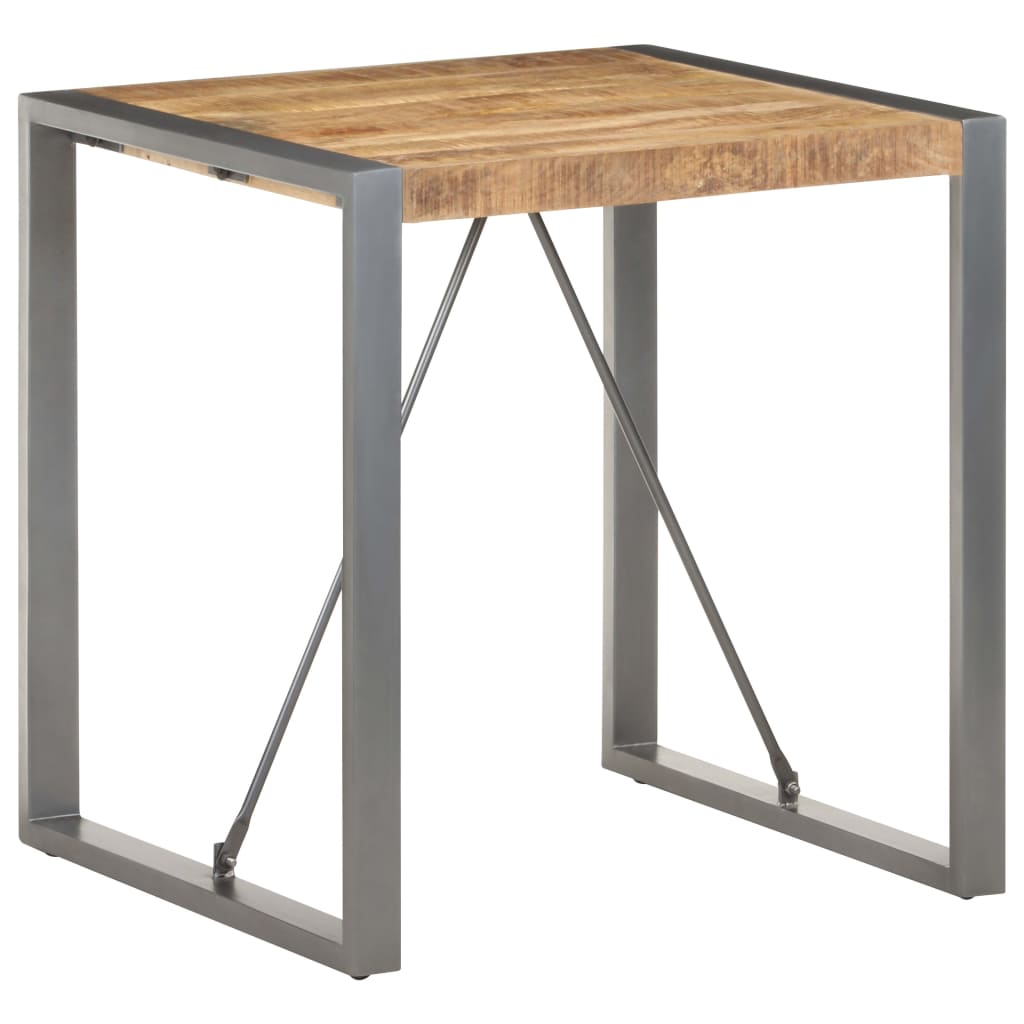 Valgomojo stalas, 70x70x75cm, neapdorota mango mediena