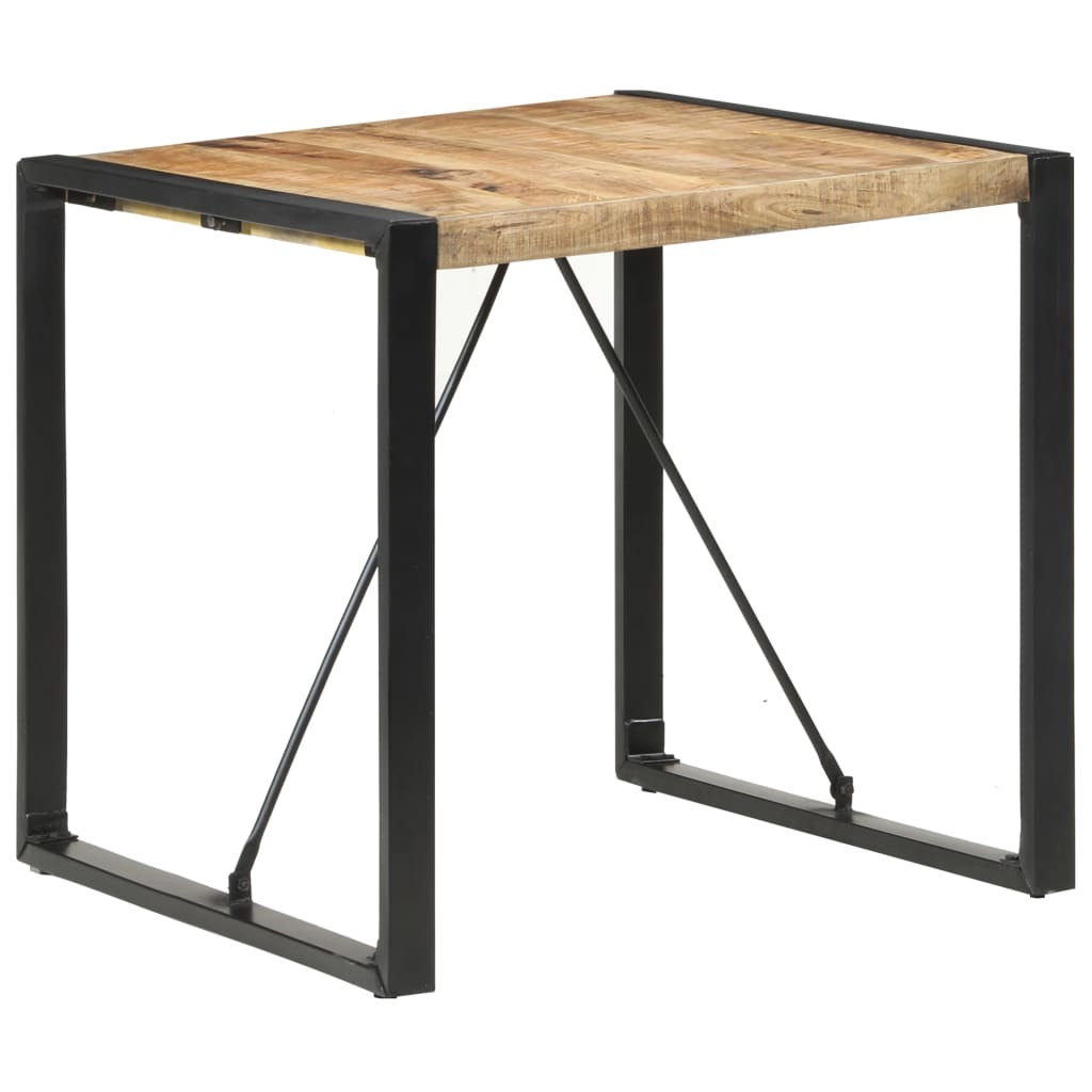Valgomojo stalas, 80x80x75cm, neapdorota mango mediena