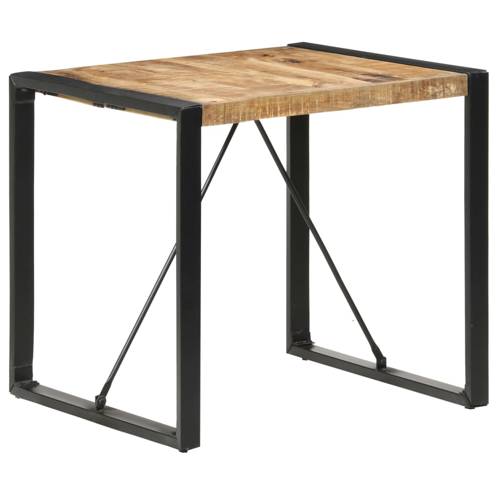 Valgomojo stalas, 80x80x75cm, neapdorota mango mediena