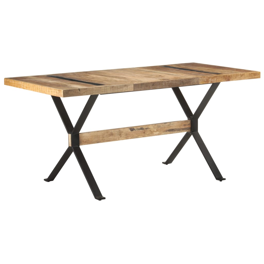 Valgomojo stalas, 160x80x76cm, neapdorota mango mediena