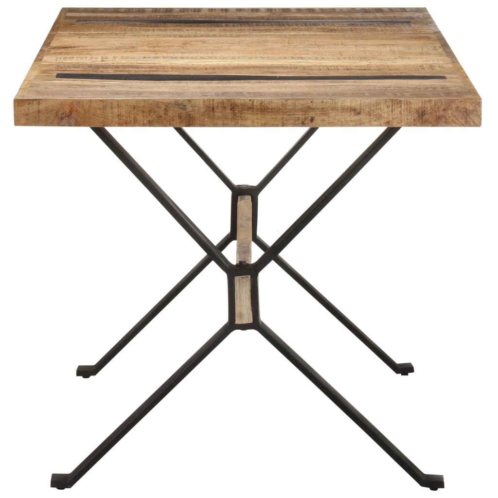 Valgomojo stalas, 160x80x76cm, neapdorota mango mediena