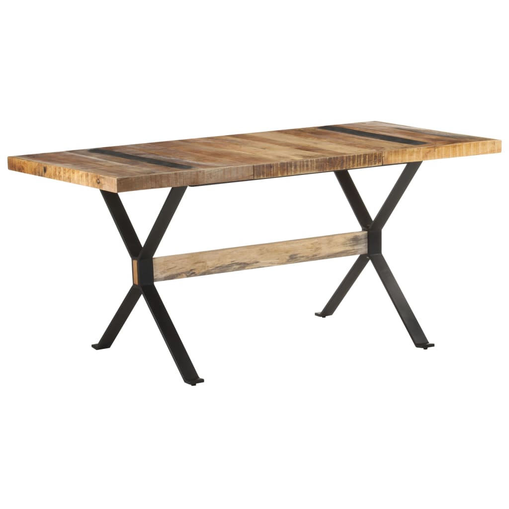 Valgomojo stalas, 160x80x76cm, neapdorota mango mediena