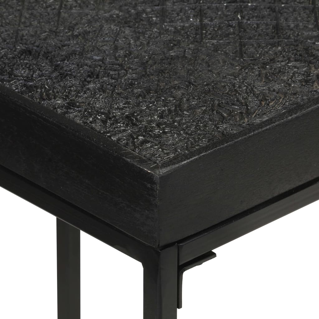Konsoles galda galdiņš, melns, 110x35x76cm, akācija un mango koks