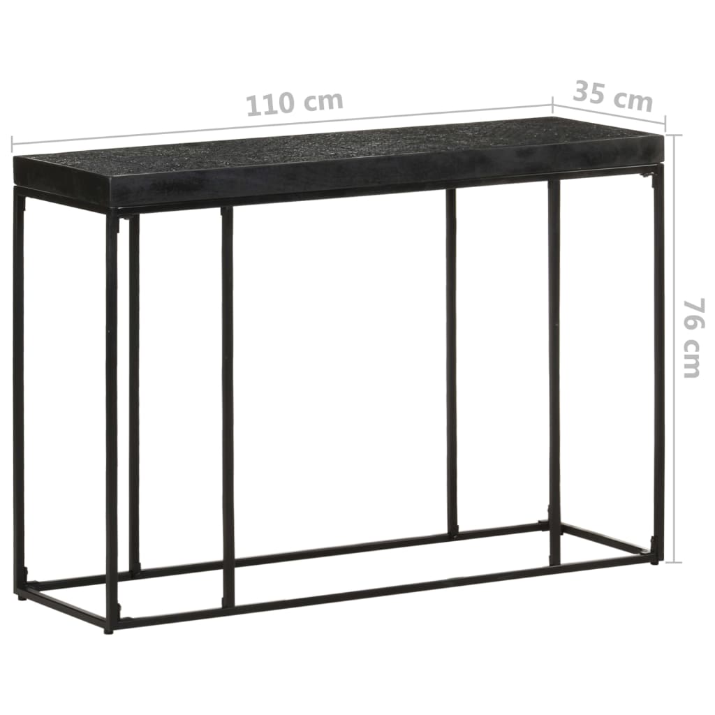 Konsoles galda galdiņš, melns, 110x35x76cm, akācija un mango koks
