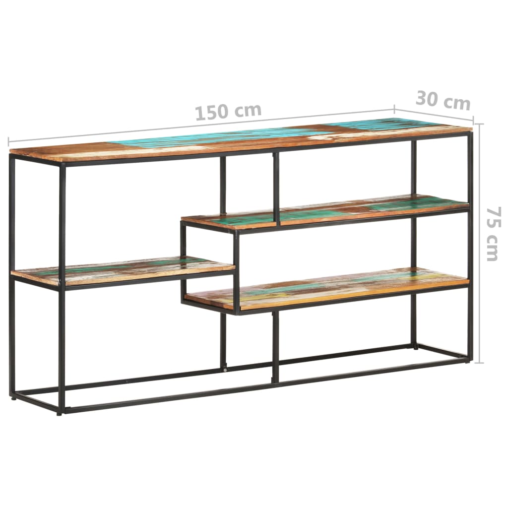 Sideboard, 150x30x75cm, solid reclaimed wood