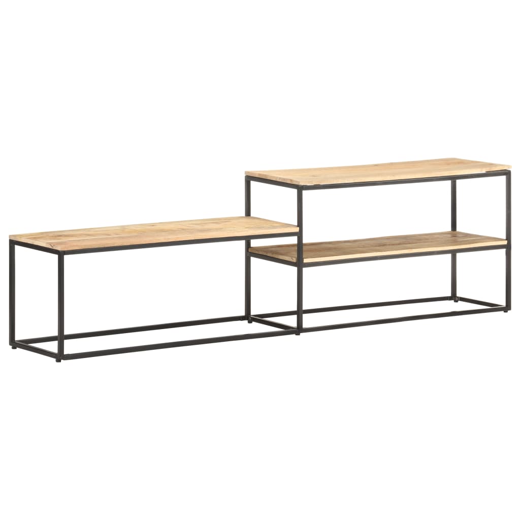 TV cabinet, 180x30x50cm, raw mango wood
