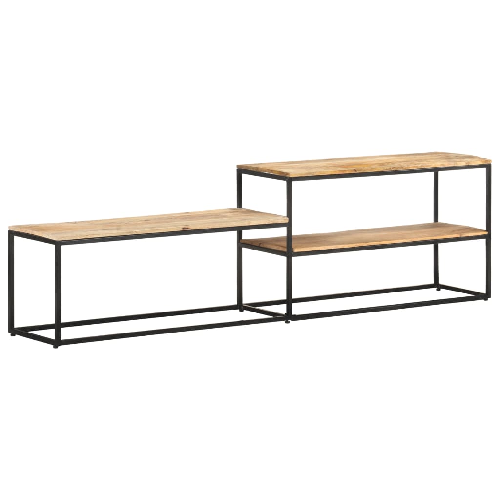 TV cabinet, 180x30x50cm, raw mango wood