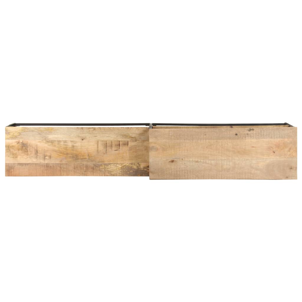 TV cabinet, 180x30x50cm, raw mango wood