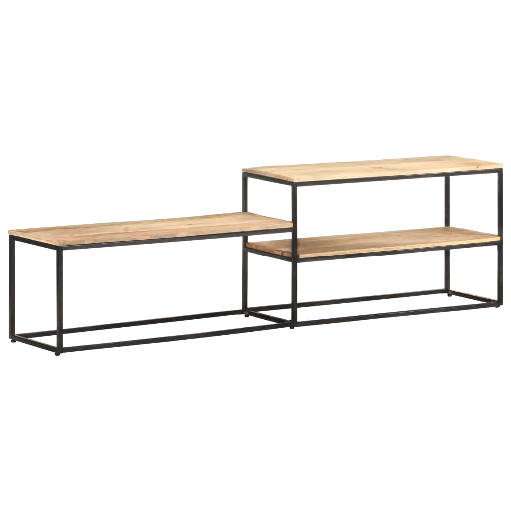 TV cabinet, 180x30x50cm, raw mango wood