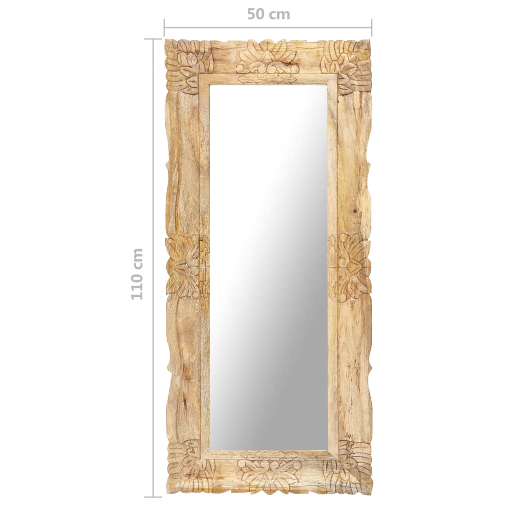 Mirror, 110x50cm, solid mango wood