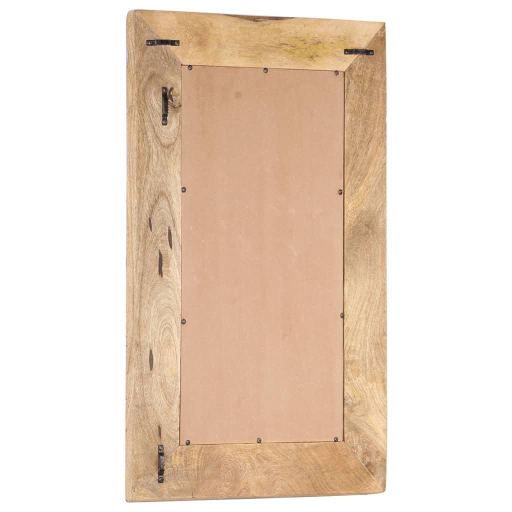 Mirror, 80x50x2.5cm, solid mango wood, hand-carved