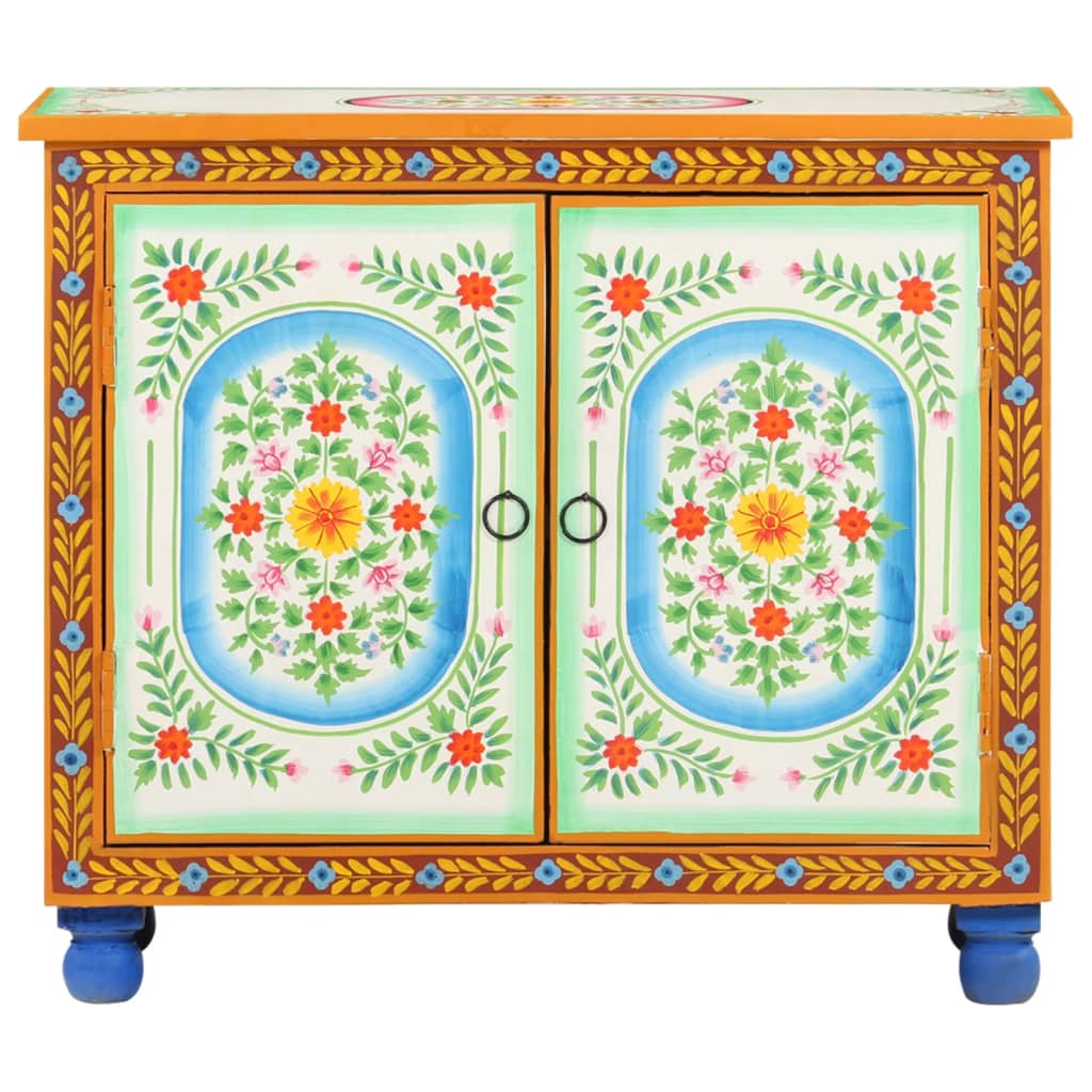 Šoninė spintelė, 70x35x60cm, mango masyvas, tapyta rankomis
