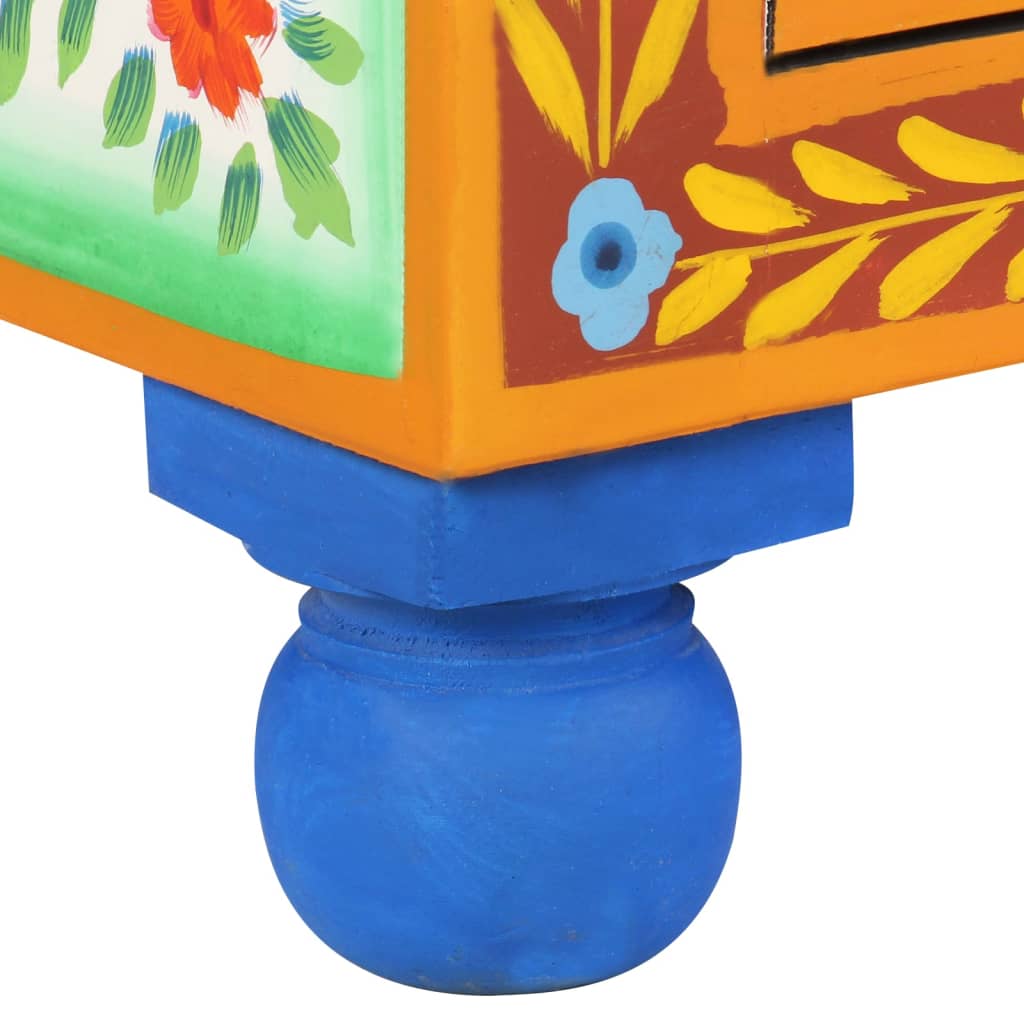 Šoninė spintelė, 70x35x60cm, mango masyvas, tapyta rankomis