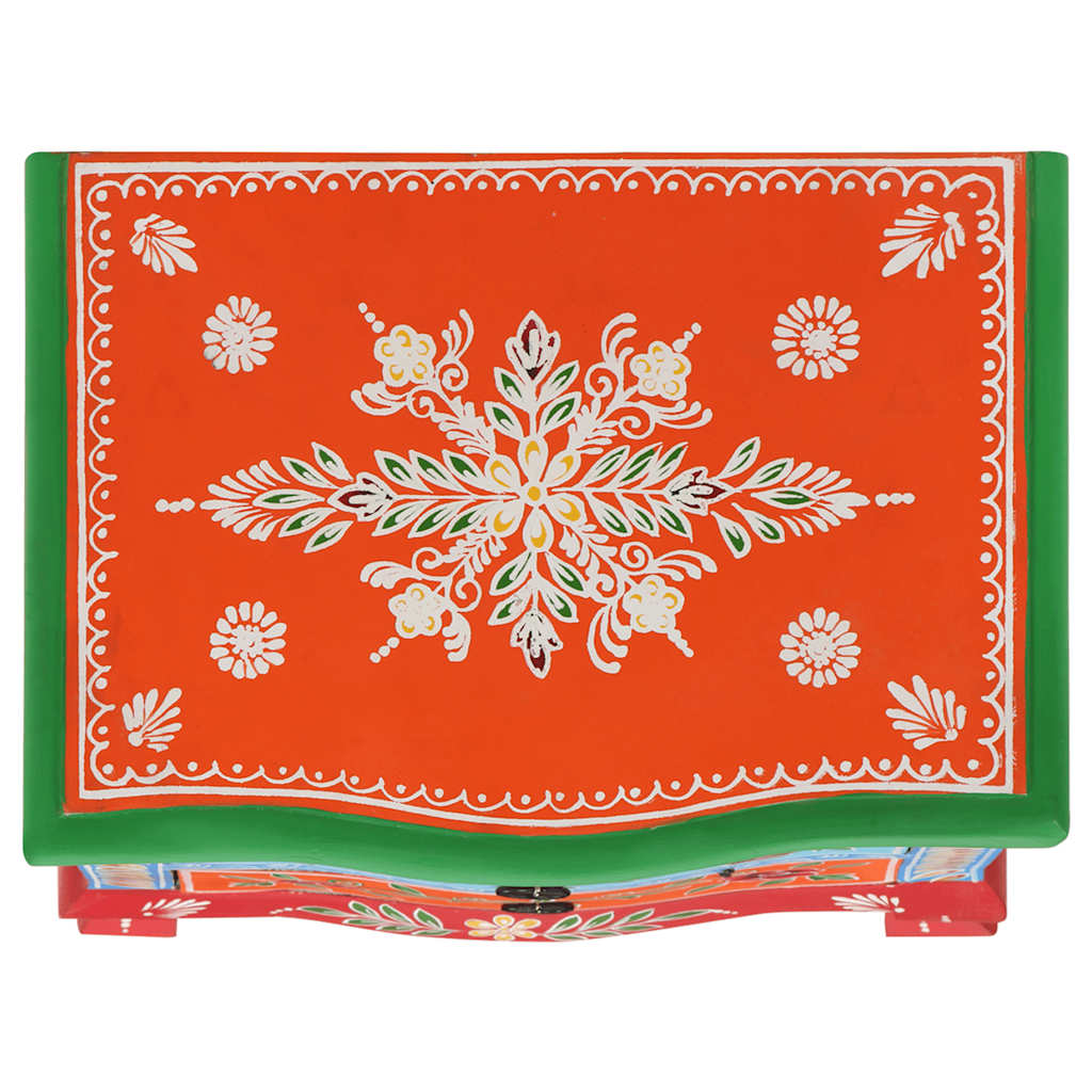 Naktinė spintelė, 40x30x60cm, mango masyvas, tapyta rankomis