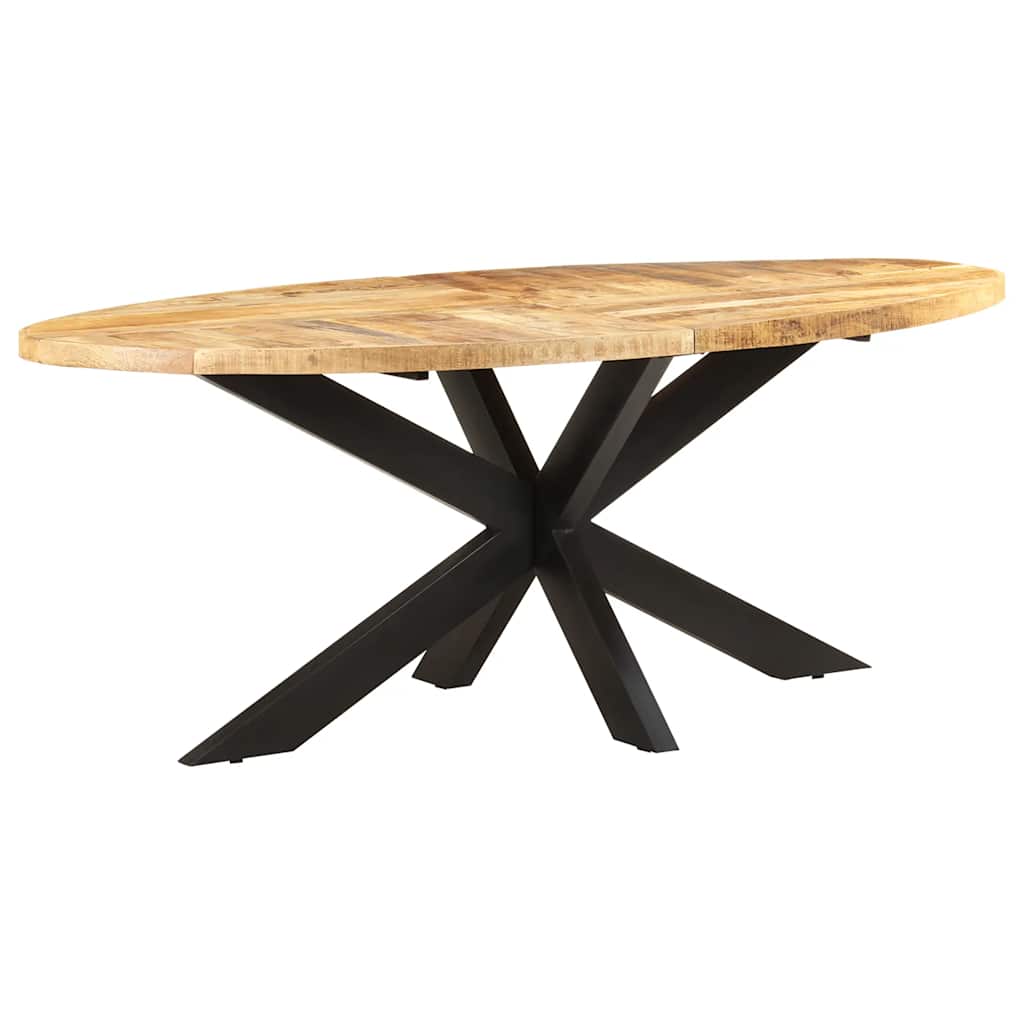 Valgomojo stalas, 200x100x75cm, neapdorota mango mediena