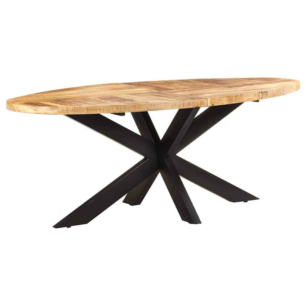 Valgomojo stalas, 200x100x75cm, neapdorota mango mediena