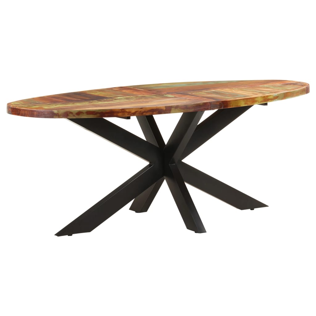 Dining table, 200x100x75cm, solid reclaimed wood