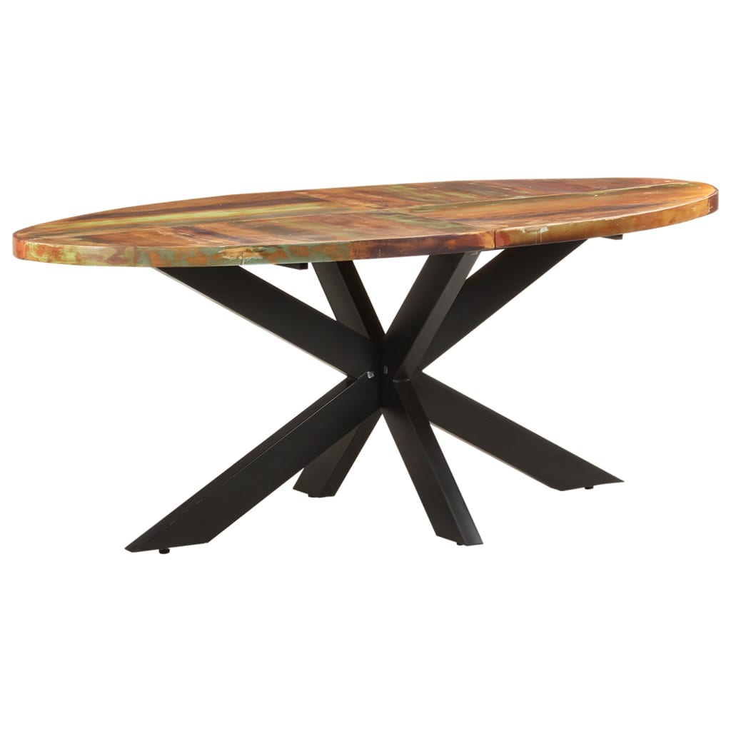 Dining table, 200x100x75cm, solid reclaimed wood