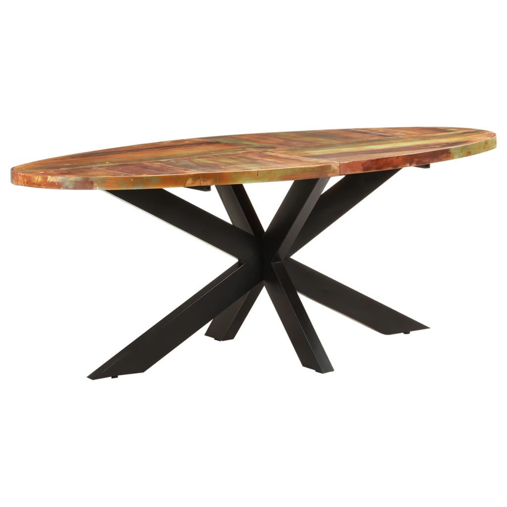 Dining table, 200x100x75cm, solid reclaimed wood