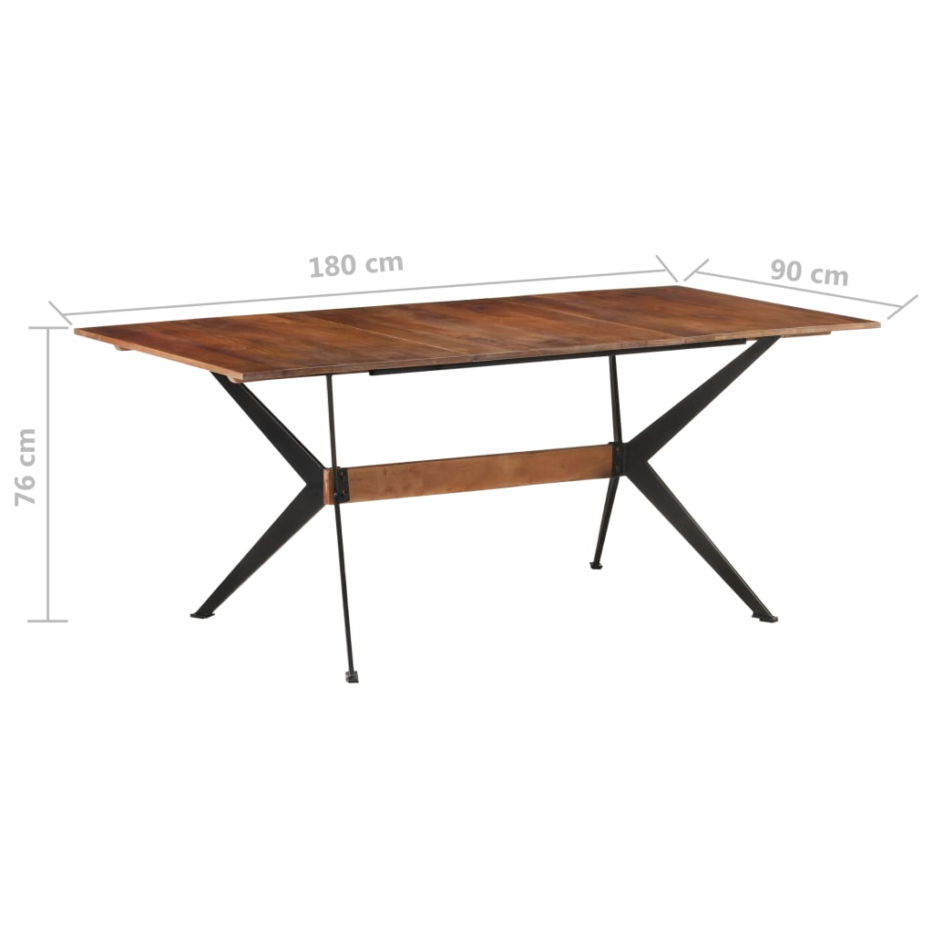 Valgomojo stalas, 180x90x76cm, mango medienos masyvas