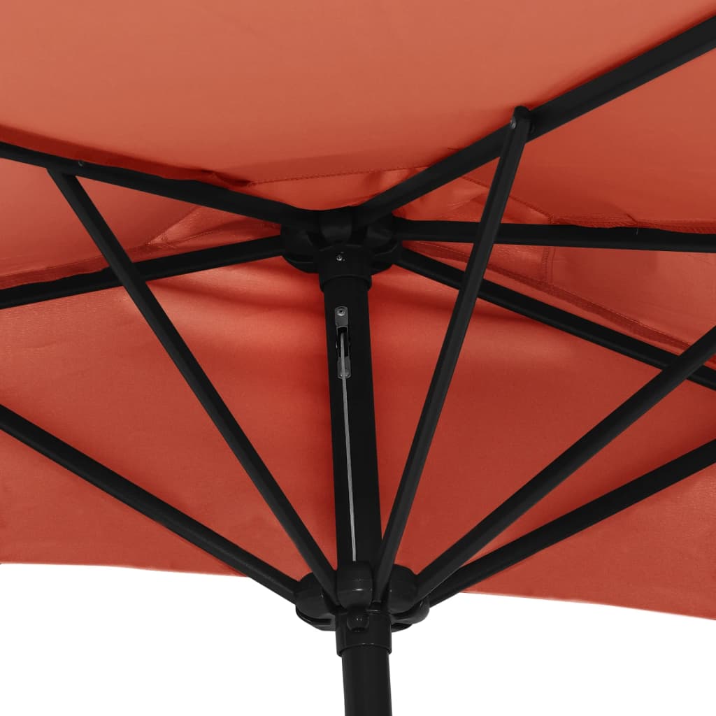 Sodo skėtis BROCK, terakotinė, 300x155x223cm