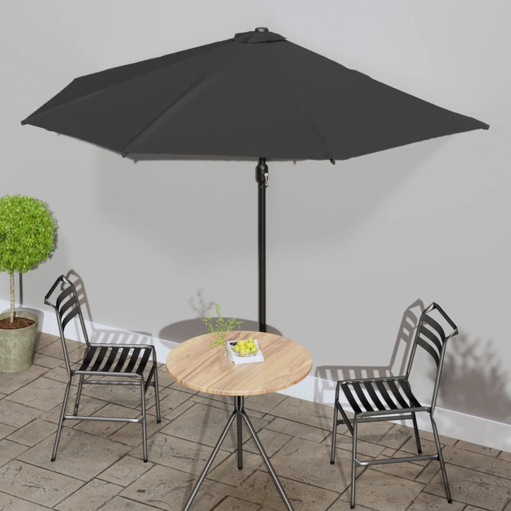 Sodo skėtis BROCK, juoda, 300x155x223cm