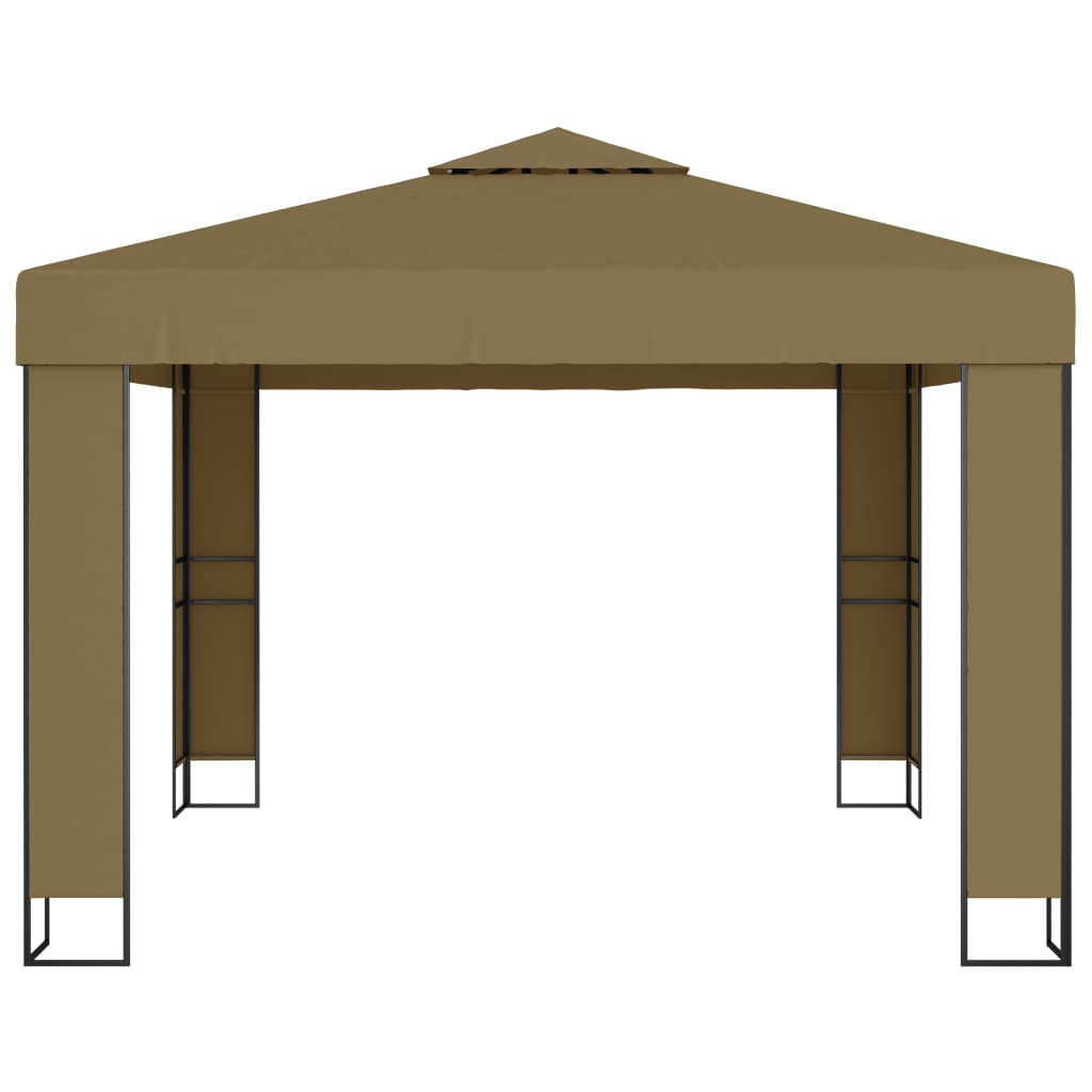 Pavėsinė dvigubu stogu JADE, taupe, 3x3m