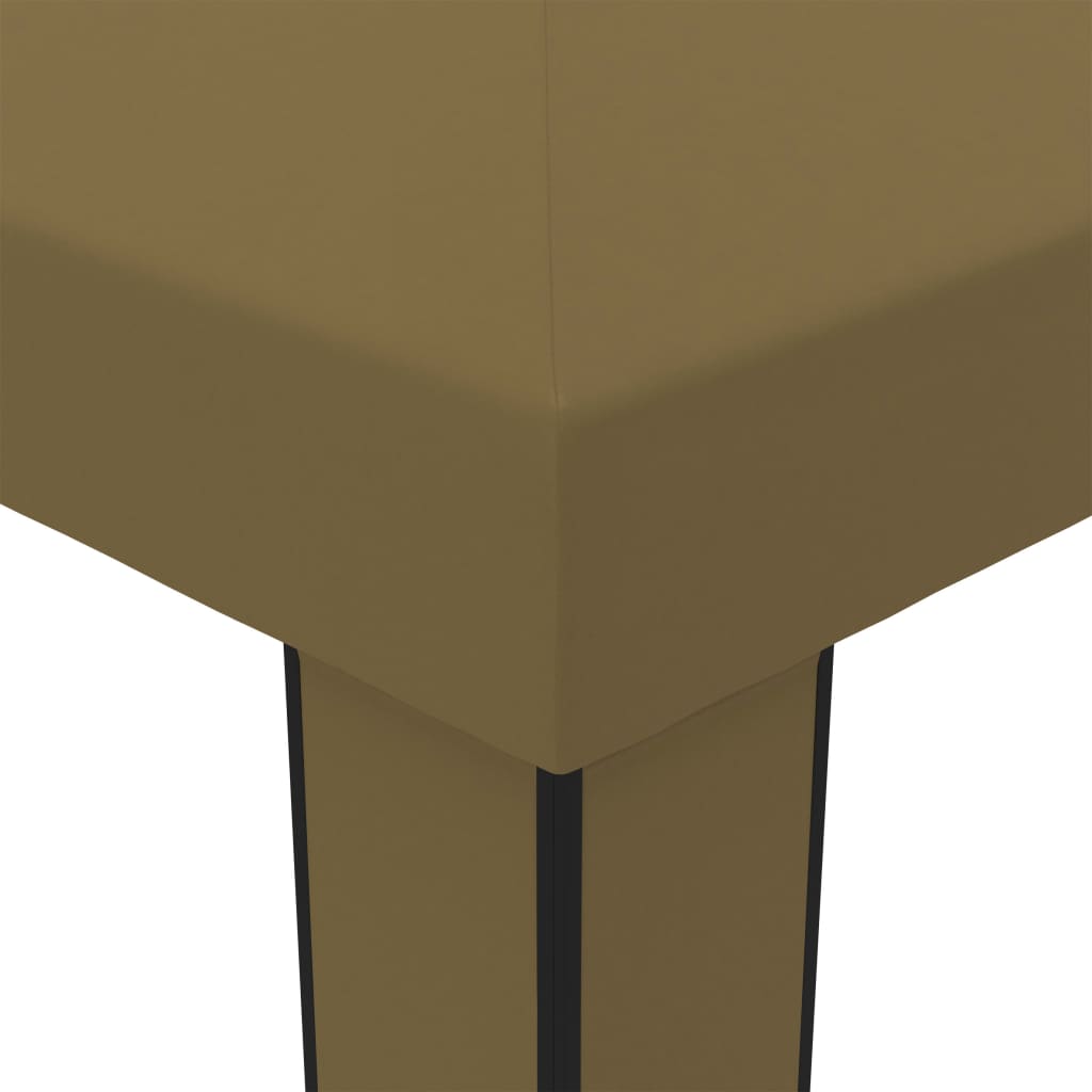 Gazebo with double roof JADE, taupe, 3x6m