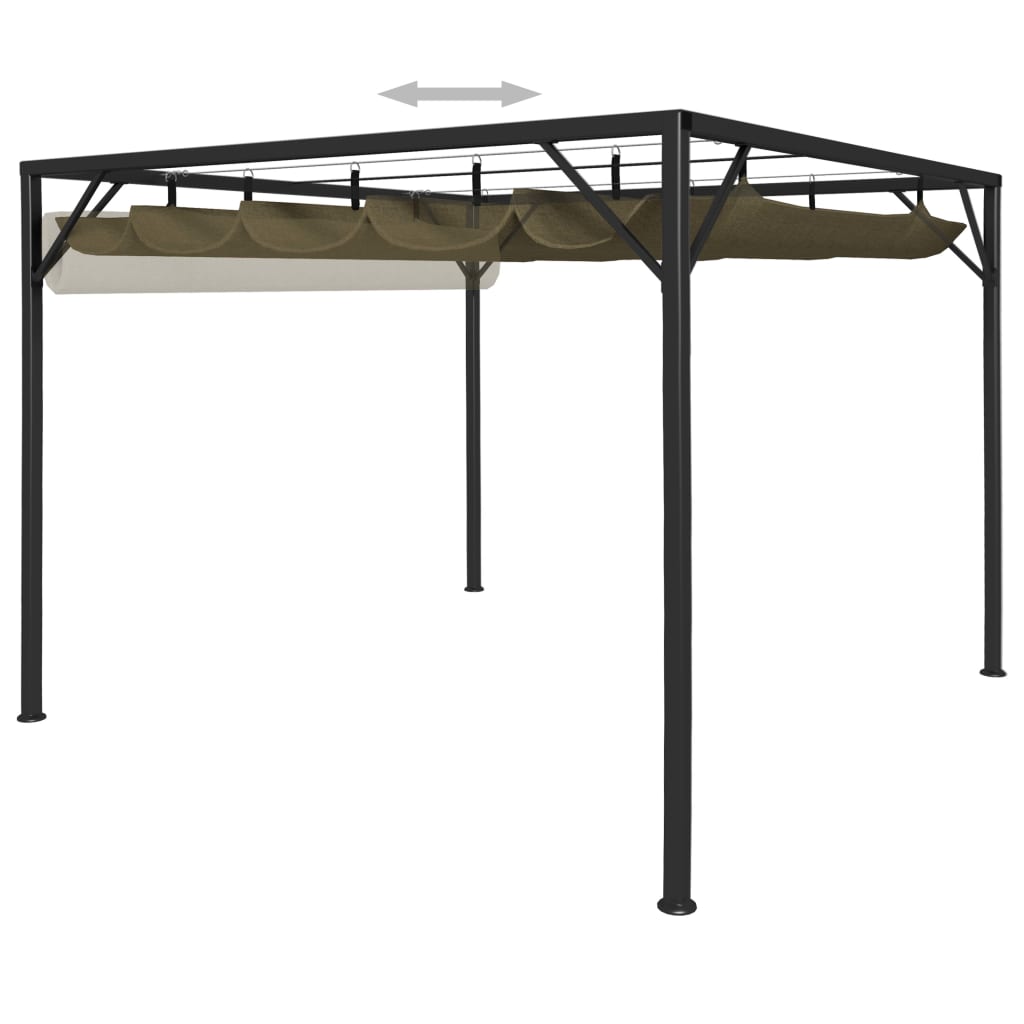 JADE Gazebo, taupe, 3x3m