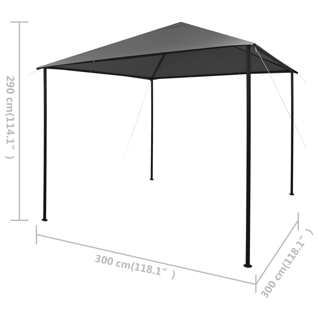 Pavėsinė JADE, antracito, 3x3m