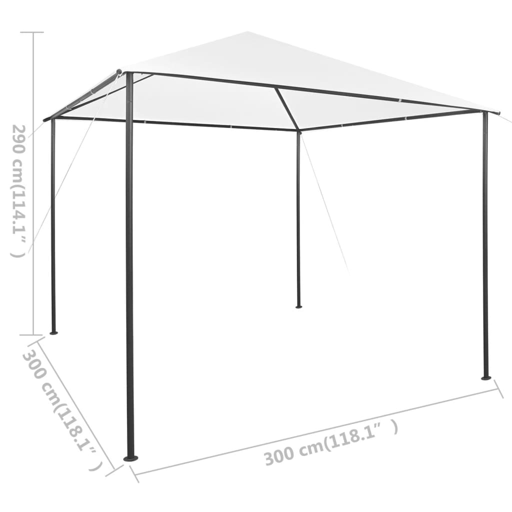 Pavėsinė JADE, balta, 3x3m