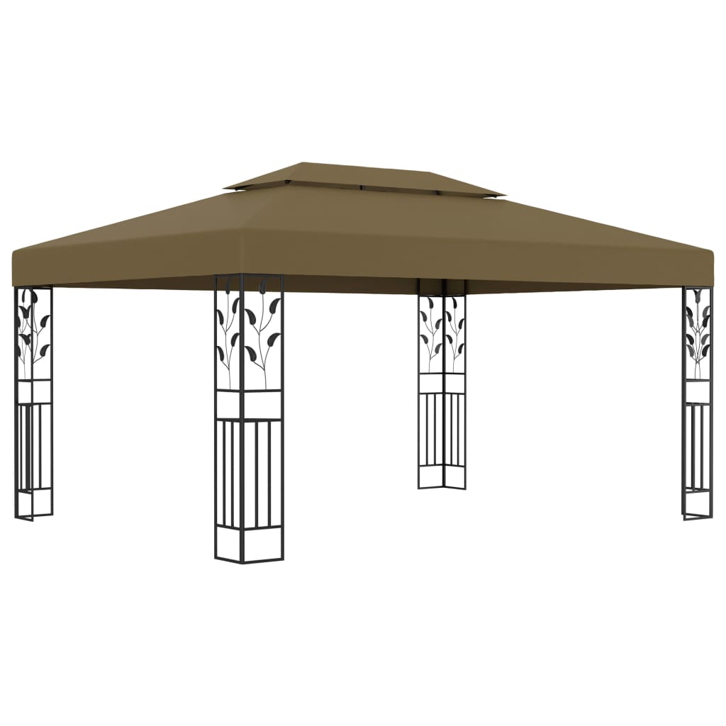 Pavėsinė dvigubu stogu JADE, taupe, 3x4m