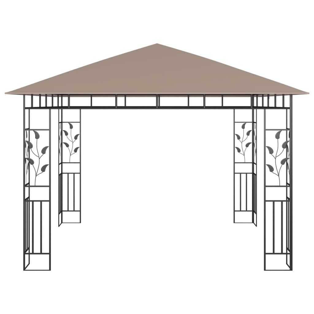 Pavėsinė su tinkleliu JADE, taupe, 3x3m