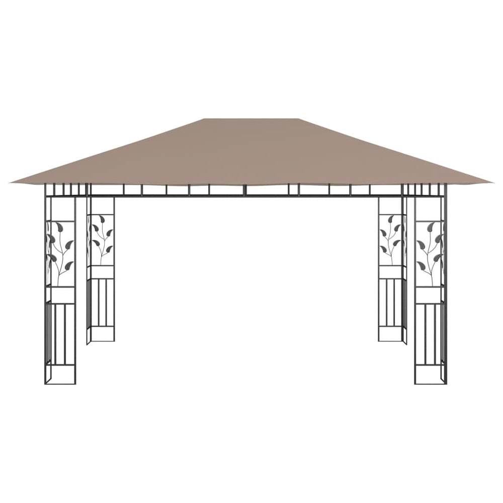 Gazebo with mosquito net JADE, taupe, 4x3m