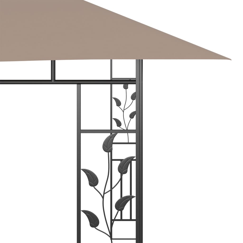 Pavėsinė su tinkleliu JADE, taupe, 4x3m