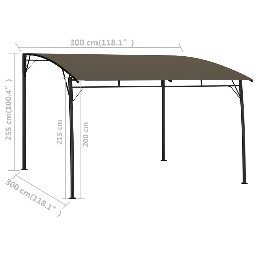 Pavėsinė JADE, taupe, 3x3m