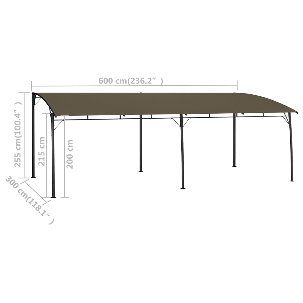 Pavėsinė JADE, taupe, 6x3m