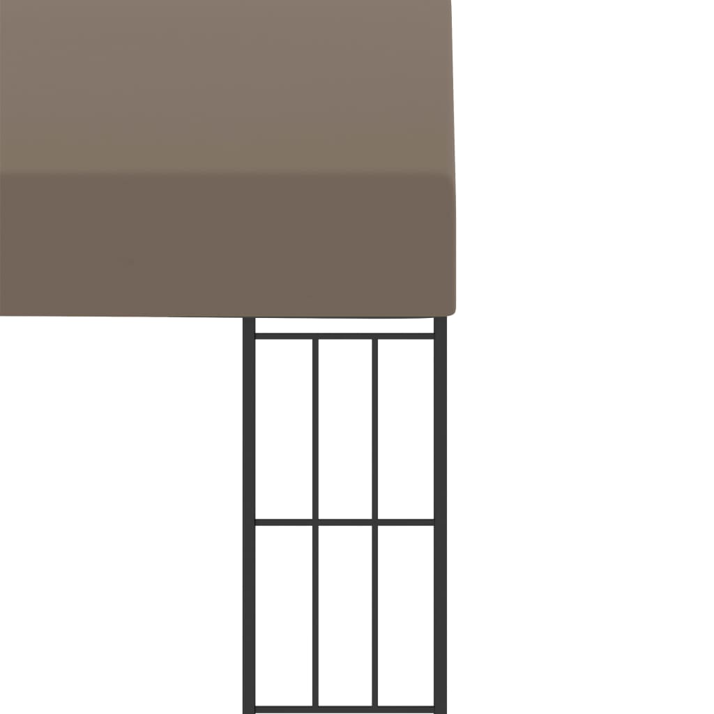 Prie sienos montuojama pavėsinė, taupe spalvos, 3x3m, audinys
