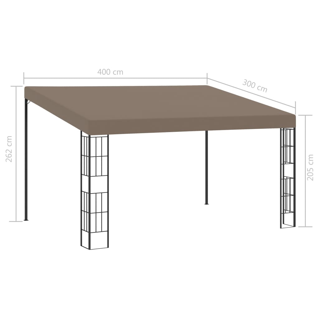 Pavėsinė JADE, taupe, 4x3m