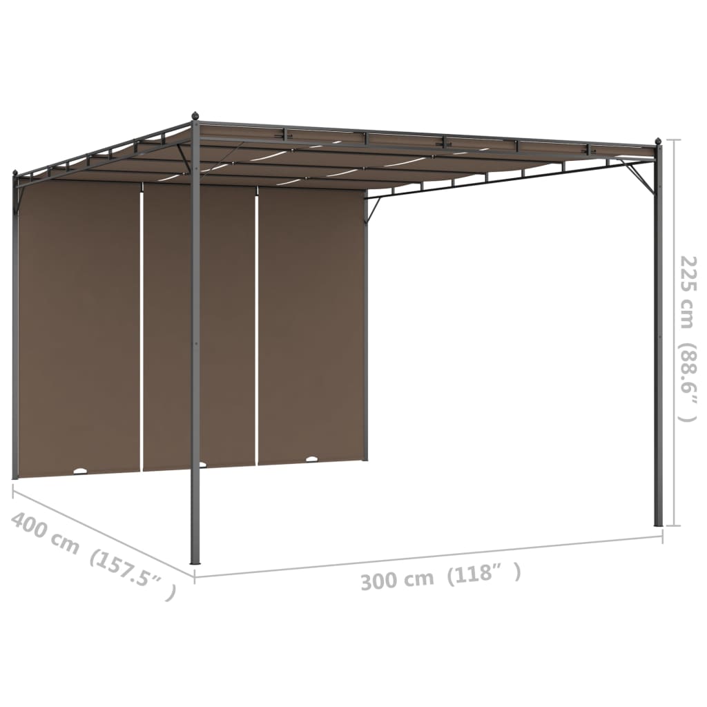Pergola JADE, taupe, 4x3m